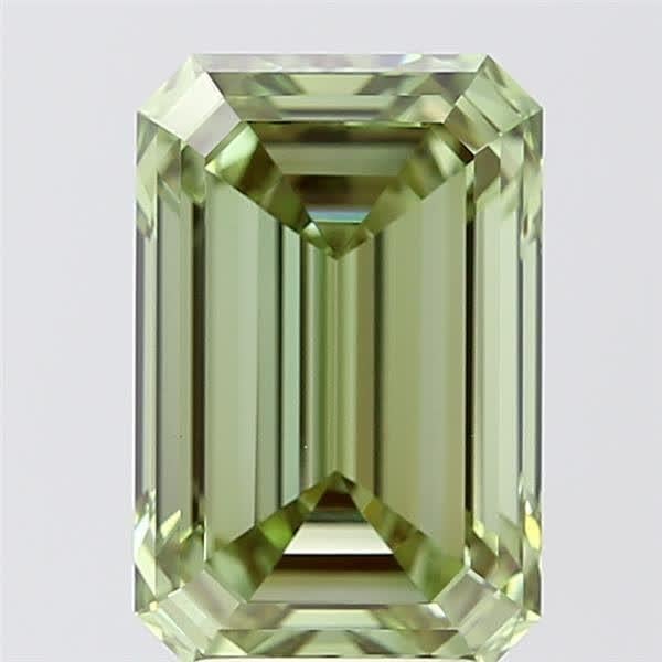 4.26 Ct. Fancy Vivid  Green Emerald Lab Grown Diamond