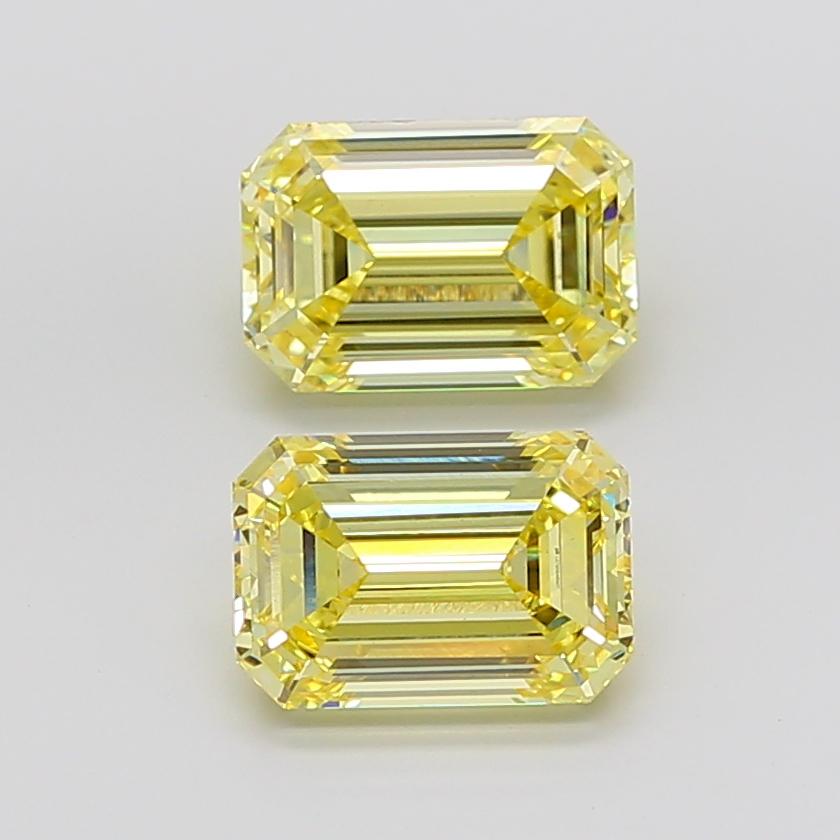 4.09 Ct. Fancy Intense Yellow Emerald Lab Grown Diamond