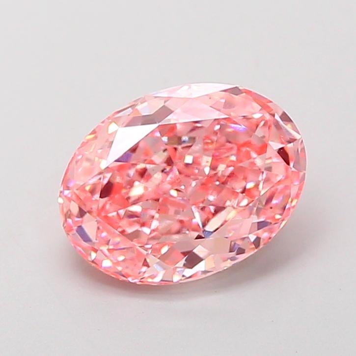 2.30 Ct. Fancy Vivid Pink Oval Lab Grown Diamond