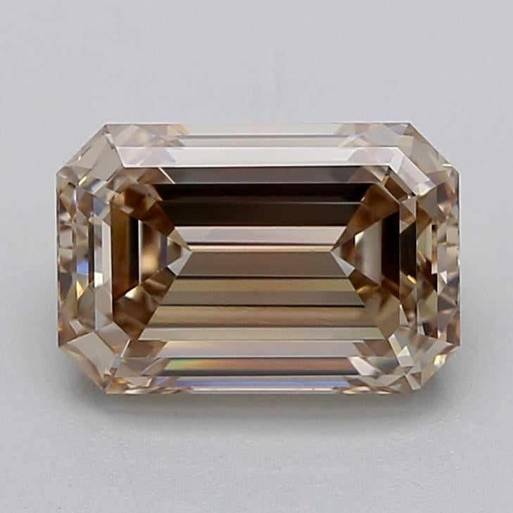 1.52 Ct. Very Light  Brown Emerald Lab Grown Diamond