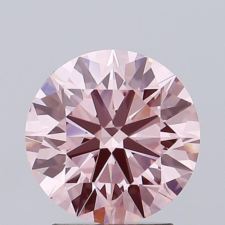 2.18 Ct. Fancy Vivid Pink Round Lab Grown Diamond