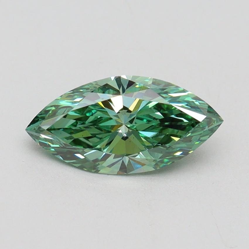 1.10 Ct. Fancy Vivid Green Marquise Lab Grown Diamond