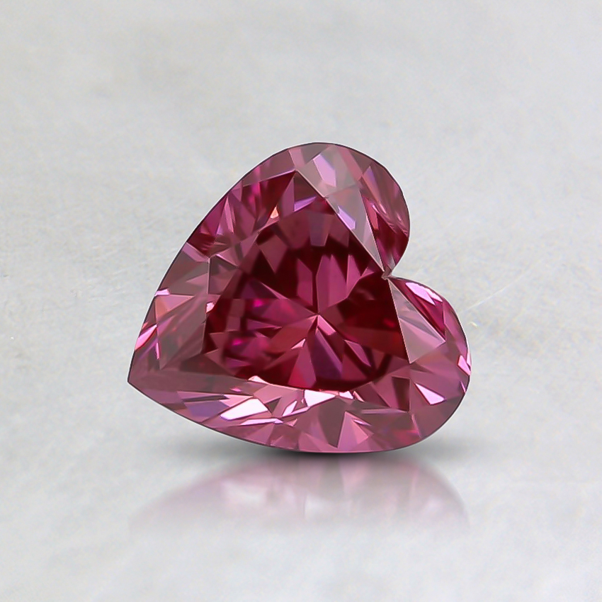 0.73 Ct. Fancy Deep Purplish Pink Heart Lab Grown Diamond