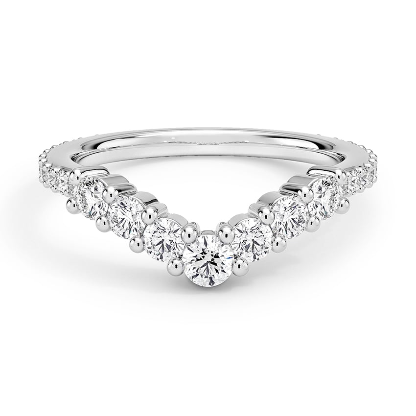 Custom Contoured Pavé Diamond Ring