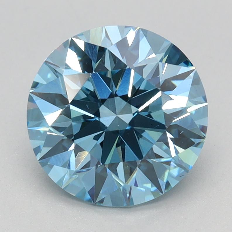 1.87 Ct. Fancy Vivid Blue Round Lab Grown Diamond
