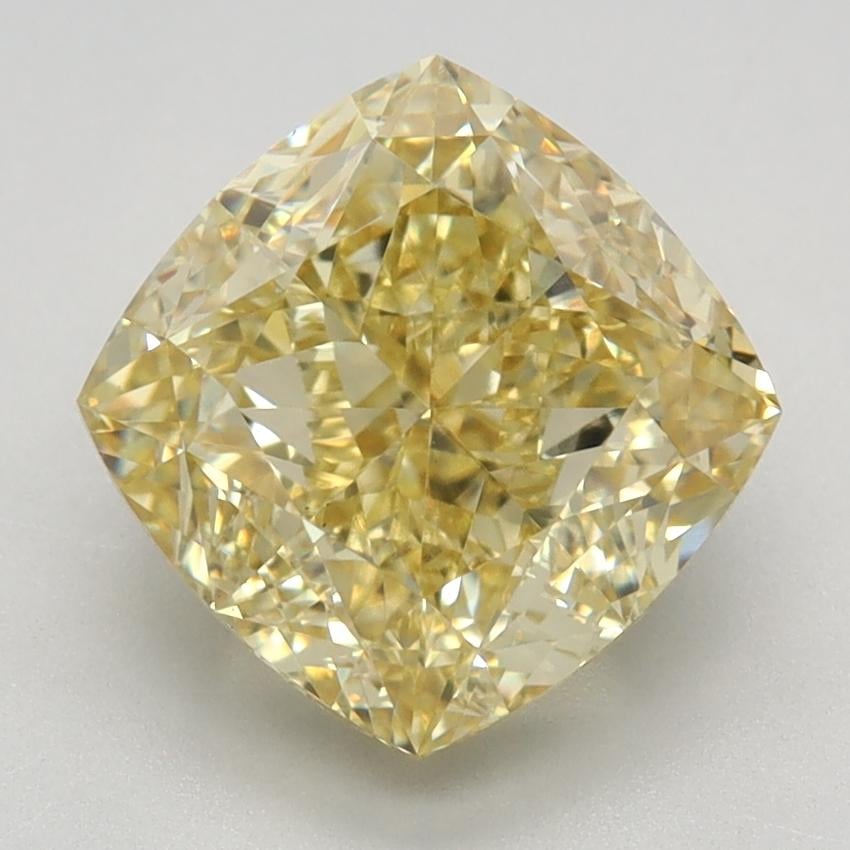 3.31 Ct. Fancy Intense Yellow Cushion Lab Grown Diamond