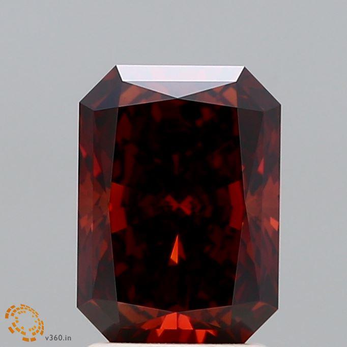 2.00 Ct. Fancy Deep Orange Radiant Lab Grown Diamond