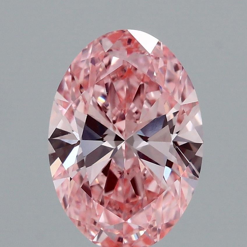 2.09 Ct. Fancy Vivid Pink Oval Lab Grown Diamond