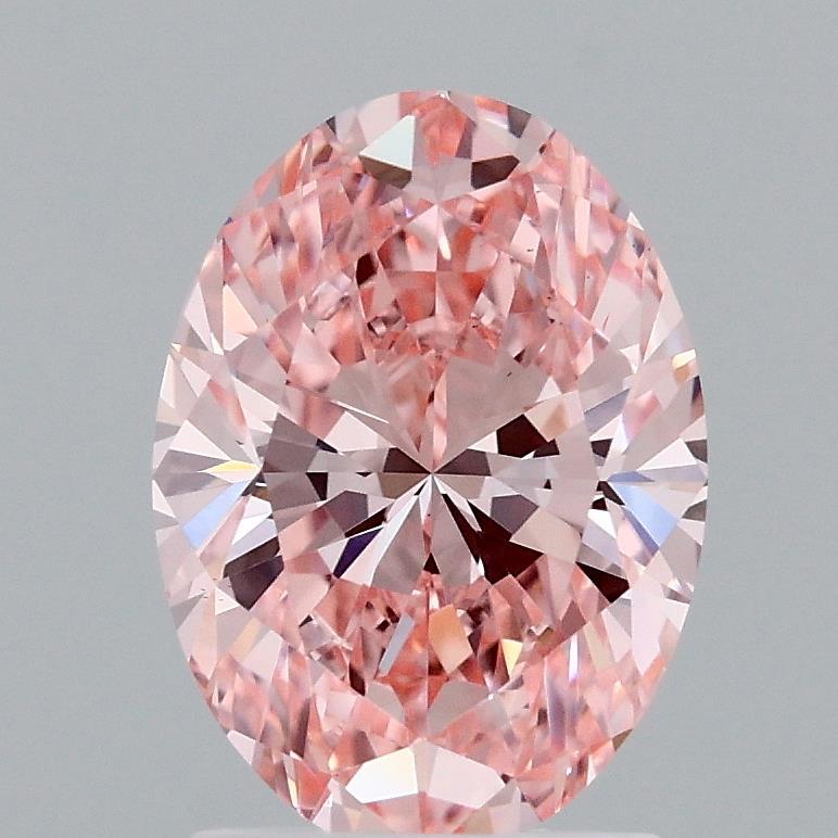 1.90 Ct. Fancy Vivid Pink Oval Lab Grown Diamond