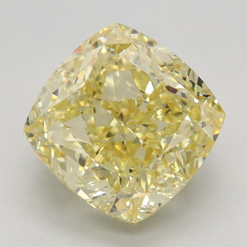 3.27 Ct. Fancy Intense Yellow Cushion Lab Grown Diamond