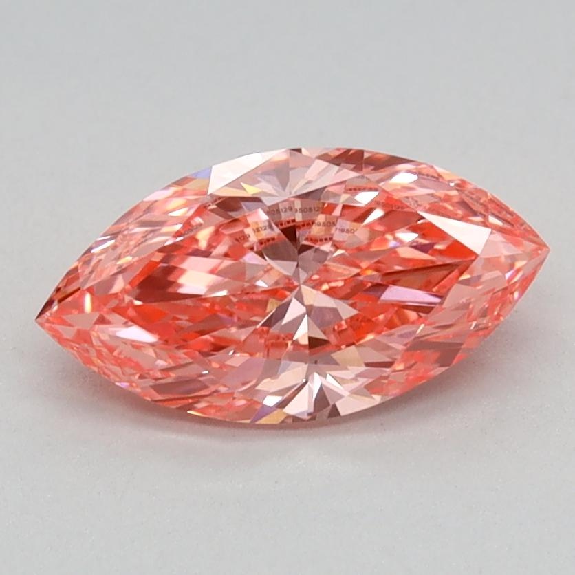 0.76 Ct. Fancy Vivid Pink Marquise Lab Grown Diamond