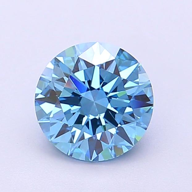 1.10 Ct. Fancy Vivid Blue Round Lab Grown Diamond