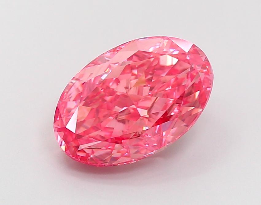 4.07 Ct. Fancy Vivid Pink Oval Lab Grown Diamond