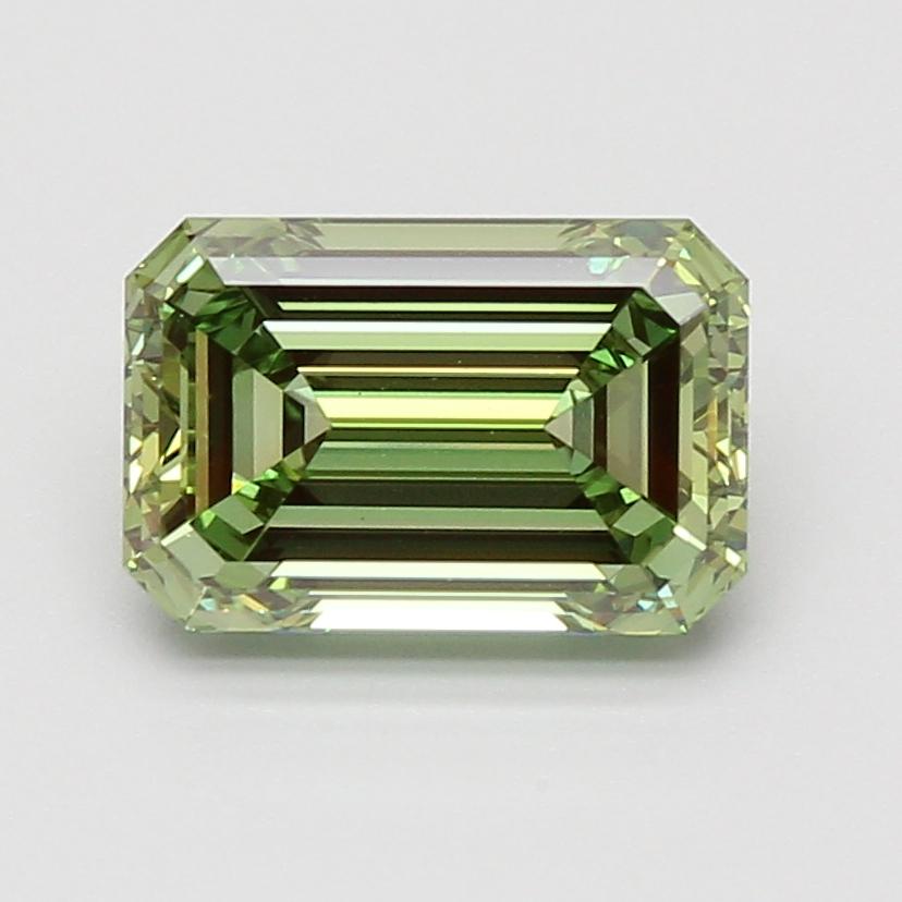 3.01 Ct. Fancy Vivid Green Emerald Lab Grown Diamond