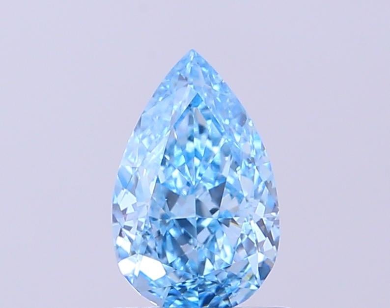 0.82 Ct. Fancy Vivid Blue Pear Lab Grown Diamond