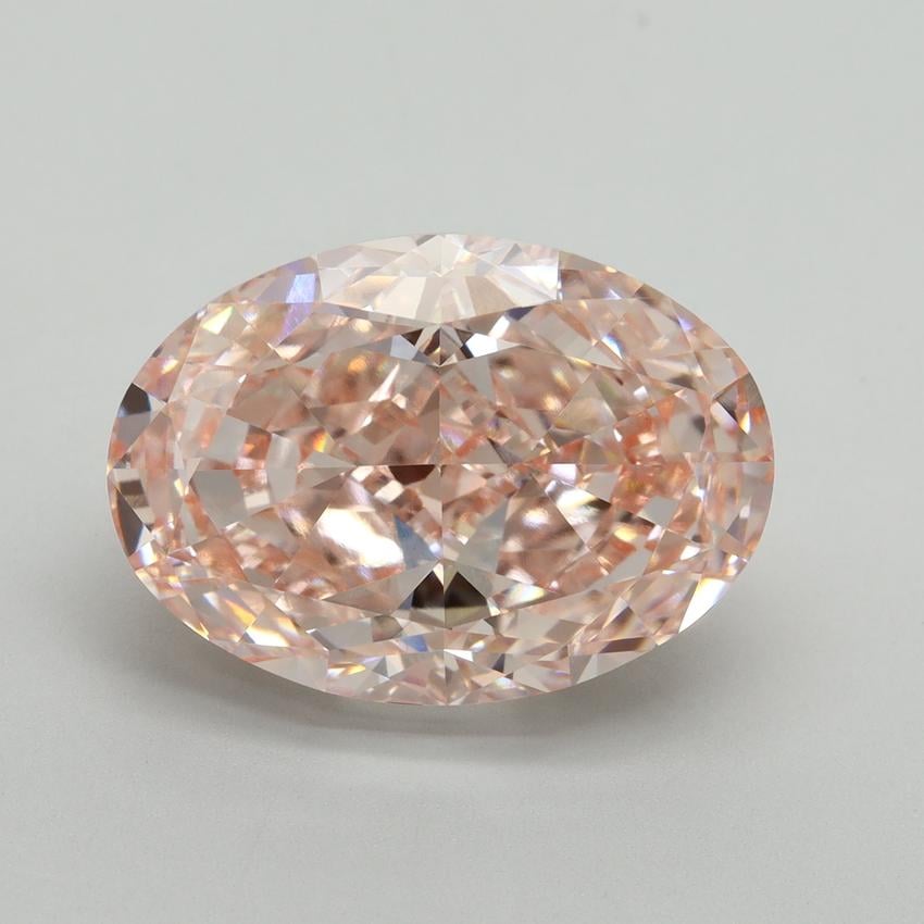 11.24 Ct. Fancy Intense Pink Oval Lab Grown Diamond