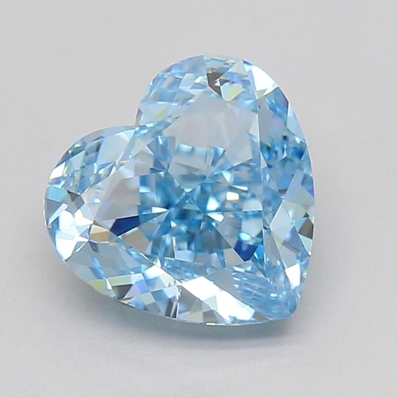 2.02 Ct. Fancy Vivid  Blue Heart Lab Grown Diamond