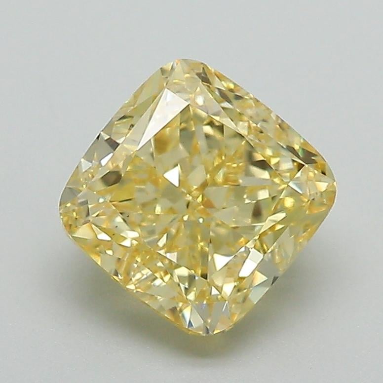 1.93 Ct. Fancy Intense  Yellow Cushion Lab Grown Diamond