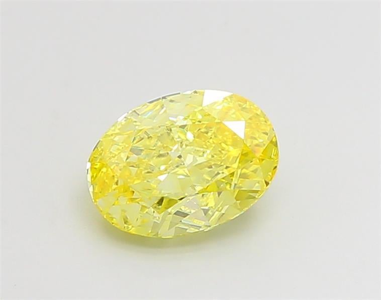 1.51 Ct. Fancy Vivid  Yellow Oval Lab Grown Diamond