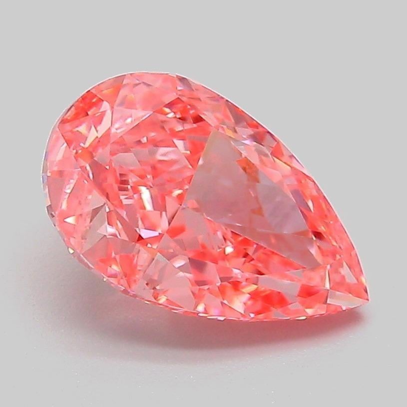 2.03 Ct. Fancy Vivid Pink Pear Lab Grown Diamond