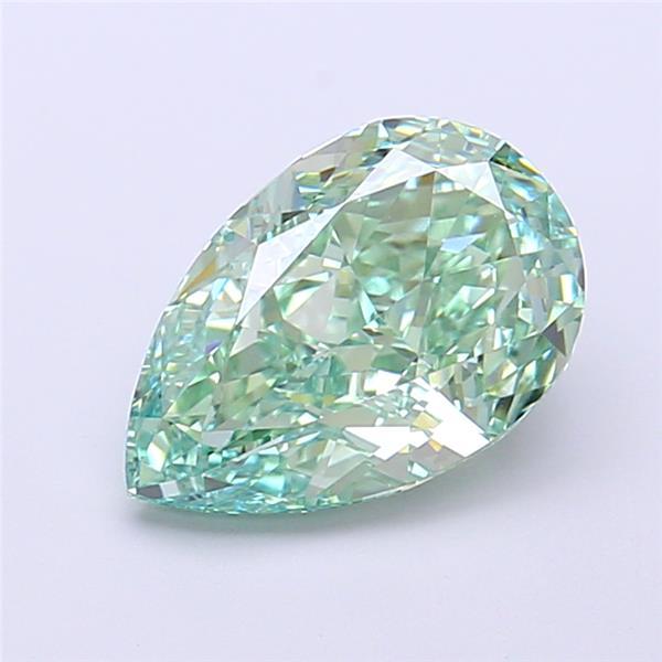 2.05 Ct. Fancy Vivid  Green Pear Lab Grown Diamond