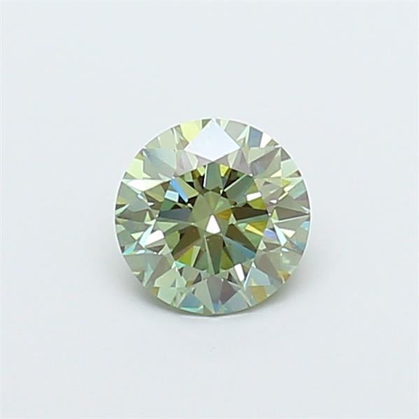 1.08 Ct. Fancy Vivid  Green Round Lab Grown Diamond