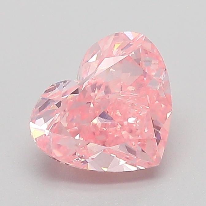 1.33 Ct. Fancy Vivid  Pink Heart Lab Grown Diamond