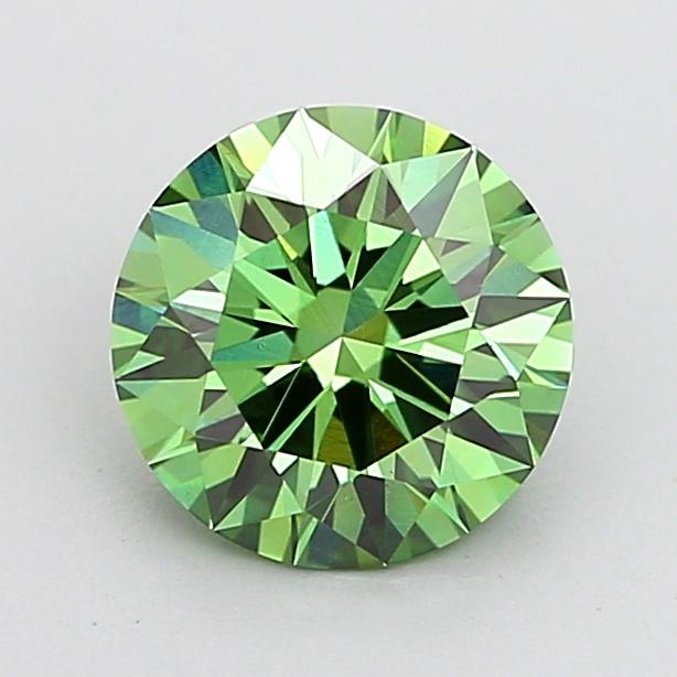 1.50 Ct. Fancy Vivid  Green Round Lab Grown Diamond