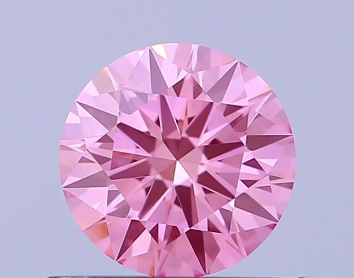 0.67 Ct. Fancy Vivid Pink Round Lab Grown Diamond