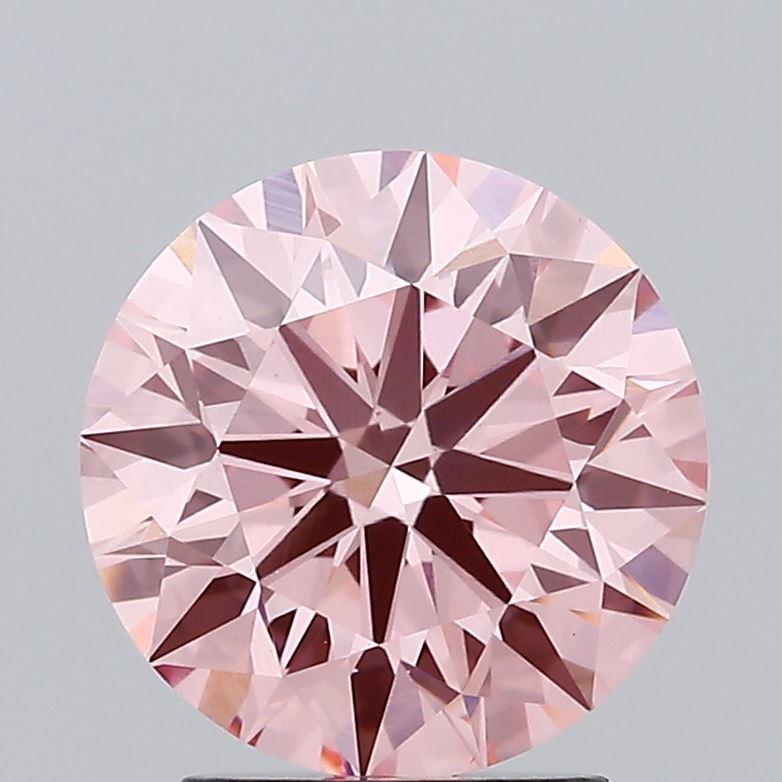 2.35 Ct. Fancy Intense Pink Round Lab Grown Diamond