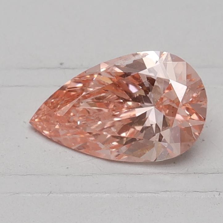 0.7 Ct. Fancy Vivid Pink Pear Lab Created Diamond