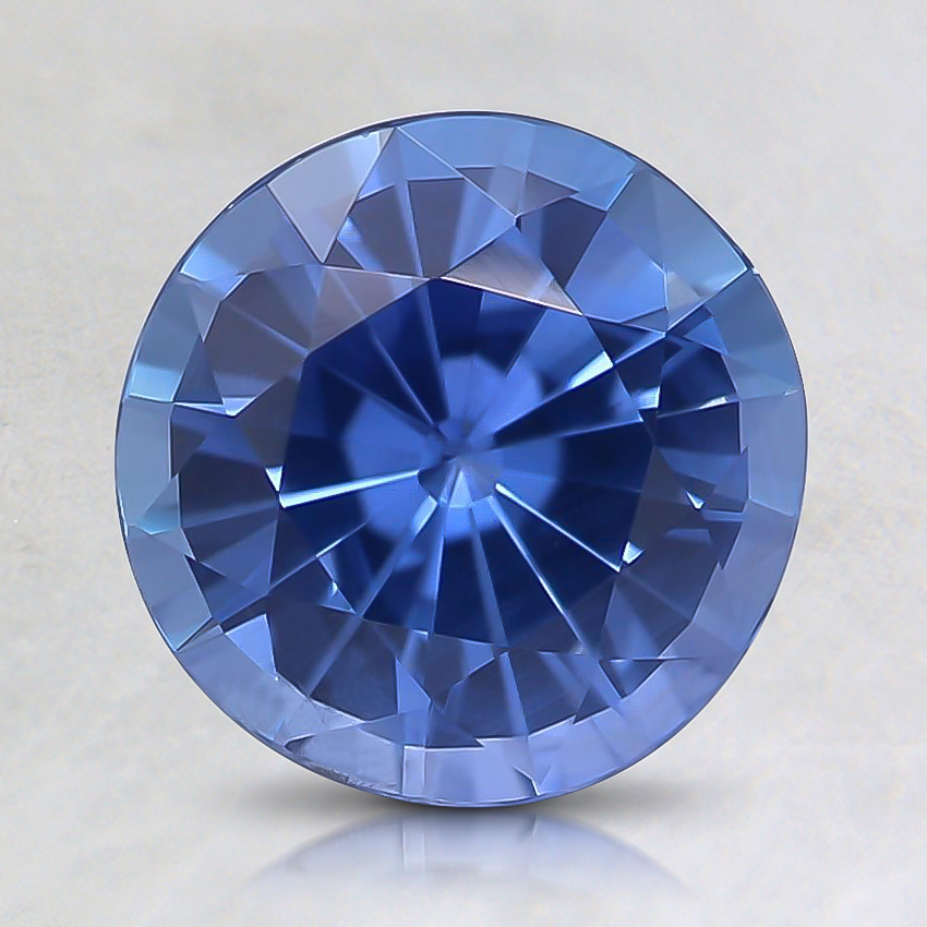 7.6mm Unheated Violet Round Sapphire