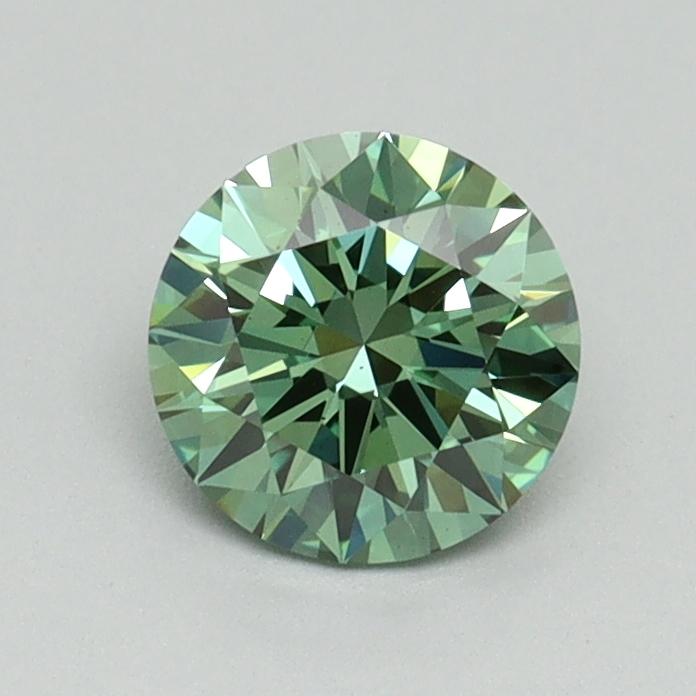 0.72 Ct. Fancy Vivid Green Round Lab Grown Diamond