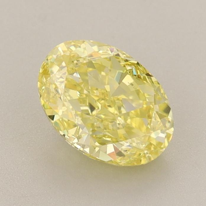 1.10 Ct. Fancy Vivid  Yellow Oval Lab Grown Diamond