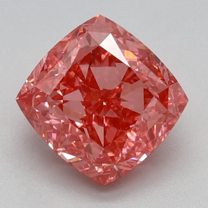 1.18 Ct. Fancy Vivid Pink Cushion Lab Grown Diamond