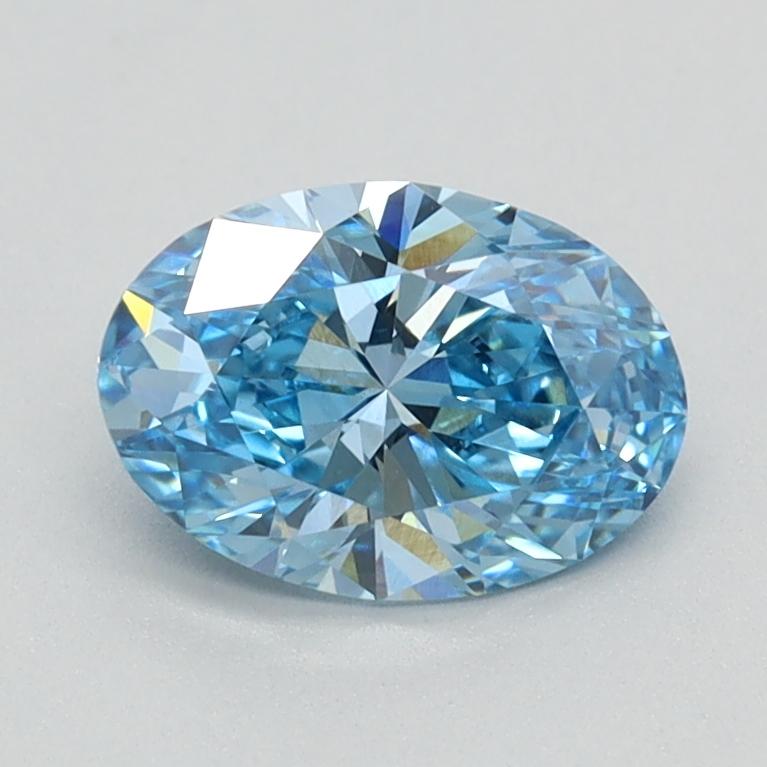 0.84 Ct. Fancy Vivid Blue Oval Lab Grown Diamond