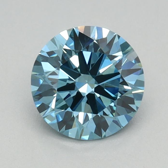 0.66 Ct. Fancy Vivid Blue Round Lab Grown Diamond