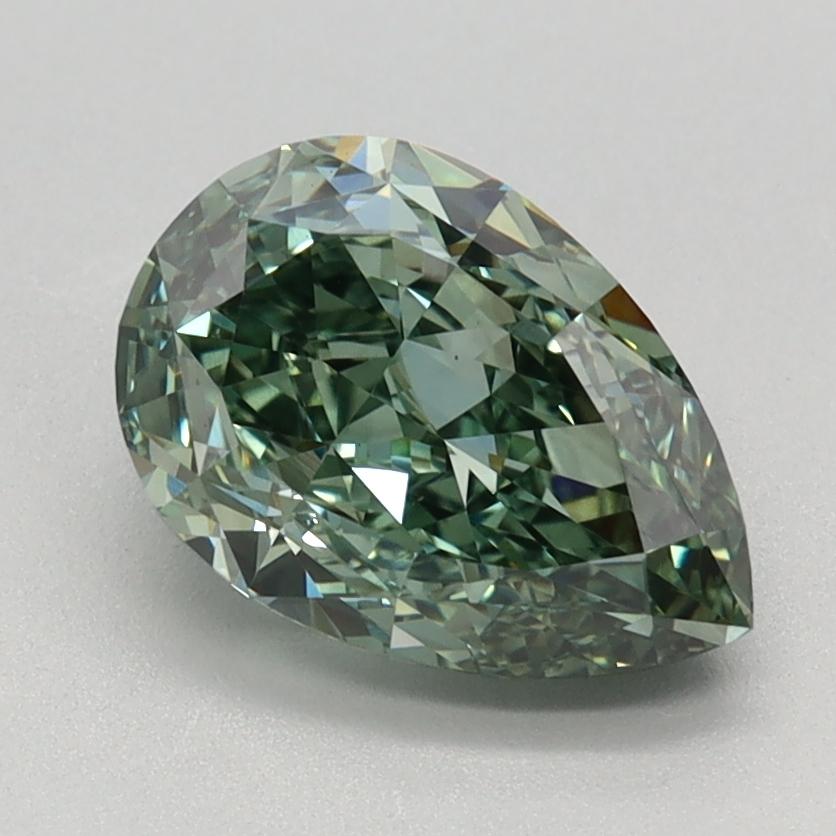 1.67 Ct. Fancy Vivid Green Pear Lab Grown Diamond