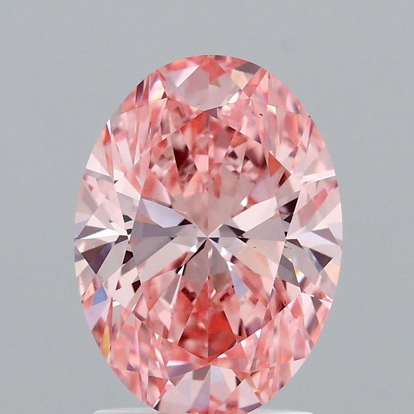 2.04 Ct. Fancy Vivid Pink Oval Lab Grown Diamond