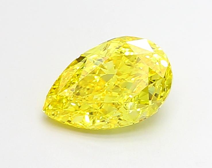 2.01 Ct. Fancy Vivid Yellow Pear Lab Grown Diamond