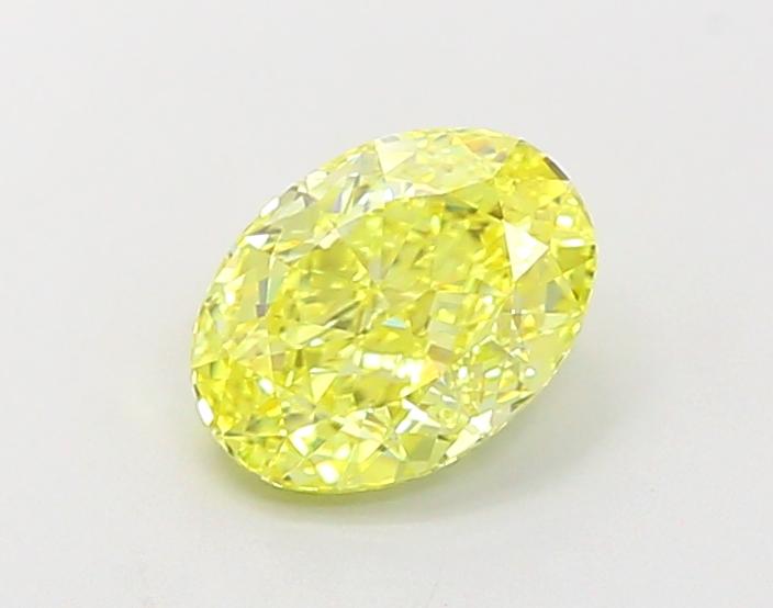 1.13 Ct. Fancy Vivid Yellow Oval Lab Grown Diamond