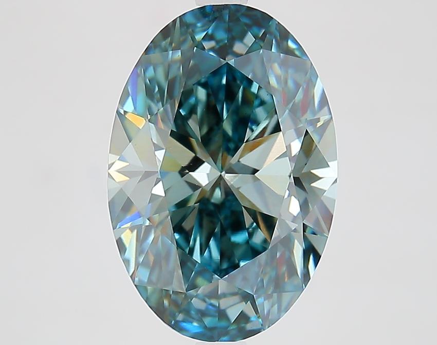 4.38 Ct. Fancy Vivid Blue Oval Lab Grown Diamond