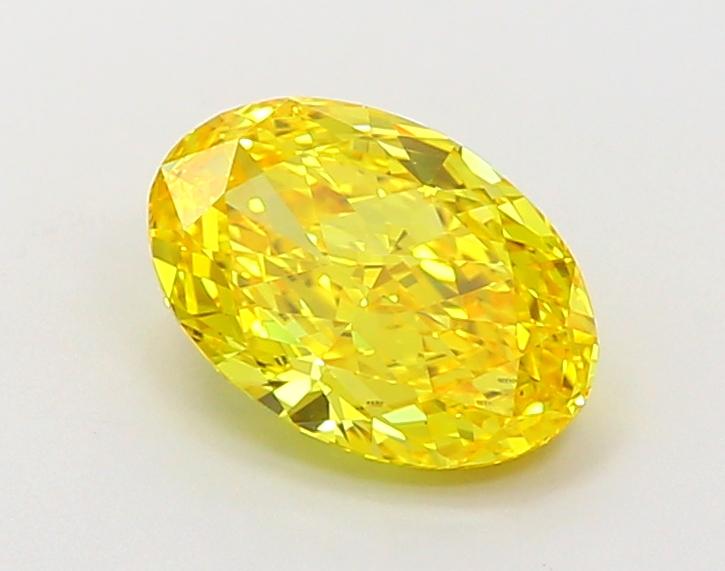 1.83 Ct. Fancy Vivid Yellow Oval Lab Grown Diamond