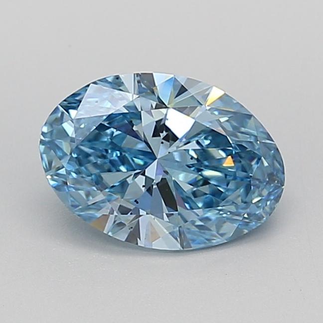 1.49 Ct. Fancy Vivid  Blue Oval Lab Grown Diamond