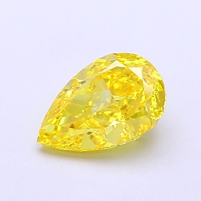 1.11 Ct. Fancy Vivid Yellow Pear Lab Grown Diamond