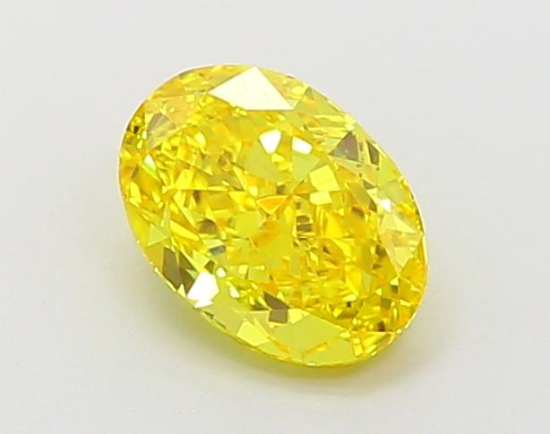 1.03 Ct. Fancy Vivid  Yellow Oval Lab Grown Diamond