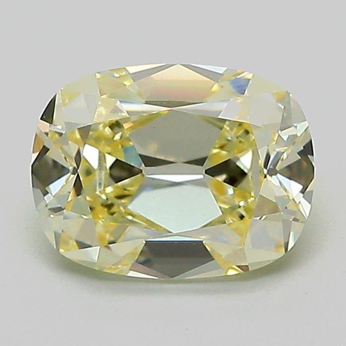 1.52 Ct. Fancy Light Yellow Cushion Lab Grown Diamond