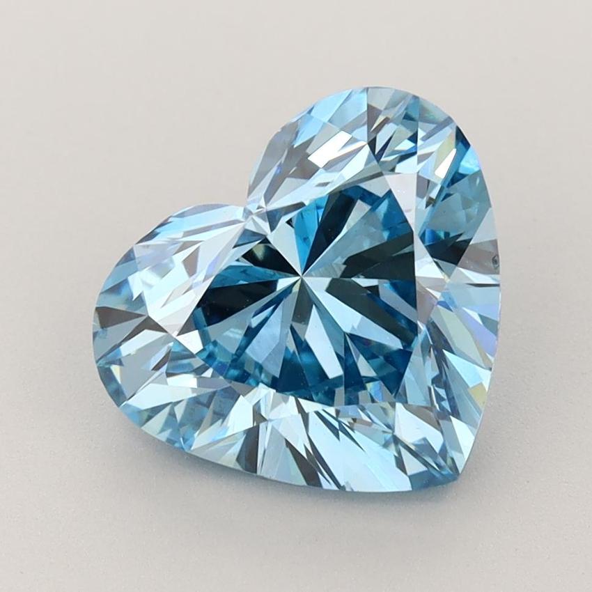 3.51 Ct. Fancy Vivid Blue Heart Lab Grown Diamond