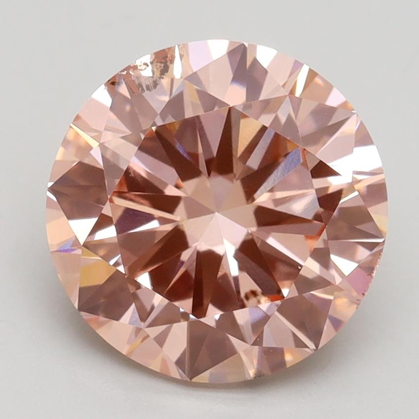 3.42 Ct. Fancy Intense Pink Round Lab Grown Diamond
