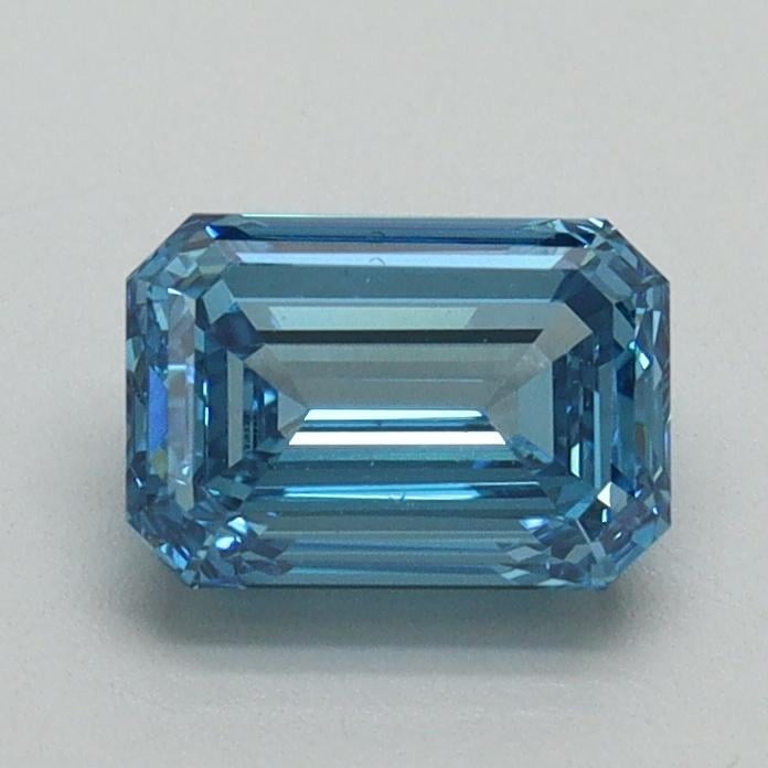 1.00 Ct. Fancy Vivid Blue Emerald Lab Grown Diamond